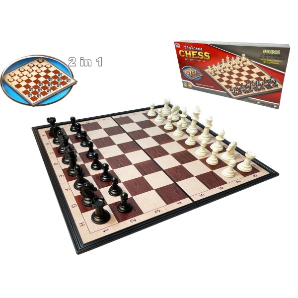 2 ΣΕ 1 ΜΑΓΝΗΤΙΚΟ ΣΕΤ ΣΚΑΚΙ / ΝΤΑΜΑ 24X24CM 1183-12